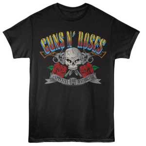 Guns N Roses Appetite For Destruction Skull & Pistols Men's T Shirt Rock Merch - Picture 1 of 5