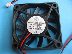 2 piezas Ventilador de refrigeración de CC sin escobillas 5V 6010S 11 cuchillas 60x60x10 mm Rodamiento de manga 2 pines - Imagen 1 de 2