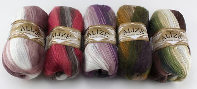 Alize Wolle Alize Angora Gold Batik Türkische Wolle Farbverlauf Mohair 5x100g  - Bild 1 von 4