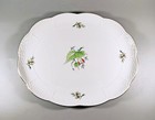 HEREND, ROSEHIP MOTIVE (417) CHARGER TRAY 12", HANDPAINTED PORCELAIN ! (A034)