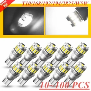 T10 168 2825 194 192 W5W LED License Plate Light Bulbs 6000K White Super Bright - Picture 1 of 22