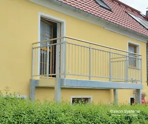 Geschraubte Ausführung Balkon Bausatz 4 m x 1,5 m Vorstellbalkon feuerverzinkt - Bild 1 von 5