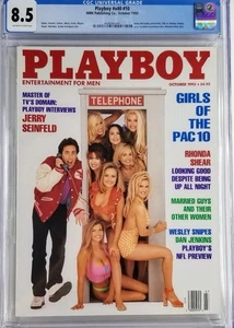 CGC 8.5 OCT 1993 PLAYBOY MAGAZINE #v40 #10 JERRY SEINFELD COVER Jenny McCarthy - Picture 1 of 2