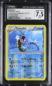 Pokemon 2013 CGC 7.5 NEAR MINT Gyarados Additional Ink ERROR Legendary Treasures - Picture 1 of 2