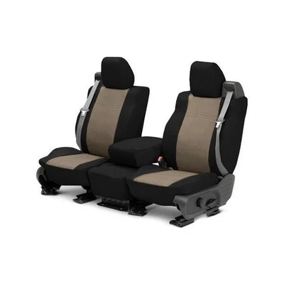 Fundas de asiento personalizadas para Jaguar S-Type 00-01 DuraPlus primera fila negras y beige Foto 1 de 4