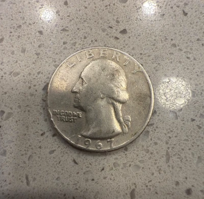 1967 Liberty Washington Quarter No Mint Mark - Printing Errors - Collectors Coin - Image 1 of 4