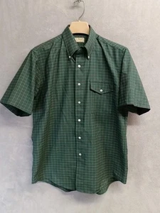 Vtg LL Bean Shirt Men’s 16 Green Plaid Button-Down USA Single Needle Tailoring - Picture 1 of 9