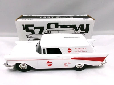 Washington Apples 1957 White Chevrolet Nomad Ertl Die Cast Bank 1999 #8 MIB - Image 1 of 4