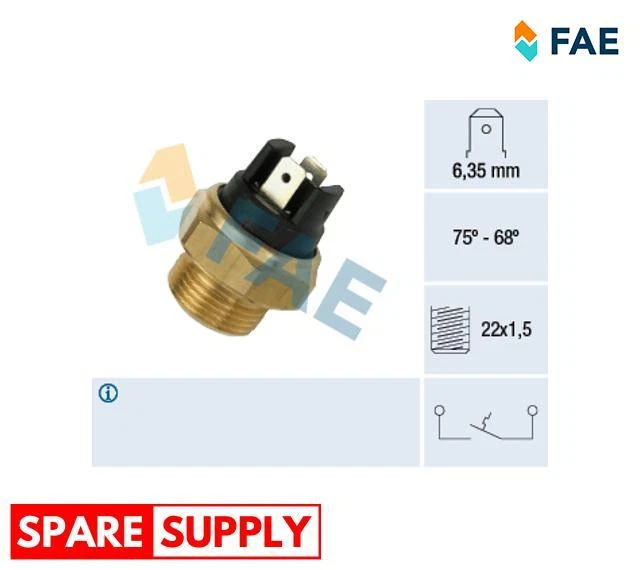 TEMPERATURE SWITCH, RADIATOR FAN FAE 37480 - Image 1 of 4