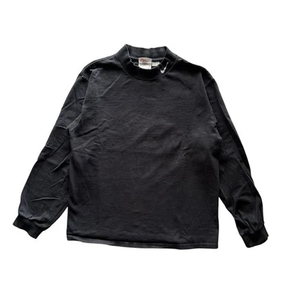 Nike Mock Neck Longsleeve Shirt Sz S Black Made in USA 90s Rare Classic Casual - Image 1 of 2