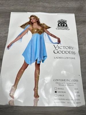 Fantasia Feminina Franco Cultura Vitória Deusa Tamanho M 8-10 - Leia Por Favor - Imagem 1 de 4