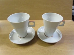 Pair of Stunning NEW Genuine NESCAFE Dolce Gusto Art Deco Espresso Cups/Saucers - Picture 1 of 5