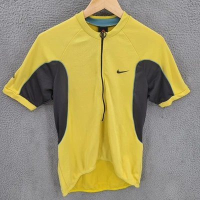 Camiseta deportiva de ciclismo vintage Nike ACG para hombre mediana amarilla media cremallera Foto 1 de 4
