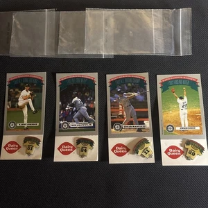 SEATTLE MARINERS MAGIC MOMENTS 4 LAPEL PIN SET w/CARDS -DAIRY QUEEN SPONSOR - Picture 1 of 9