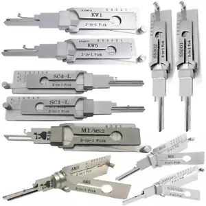 Original 2 in 1 Pick Lishi Tool KW1,KW2,KW5,SC1-R/L,SC4-R/L,LW5,AM5,M1,LW5 MS2 - Afbeelding 1 van 20