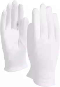 10Pairs White Cotton Gloves Large Size for Art Handling Crafting Coin Jewelry Si - Picture 1 of 12