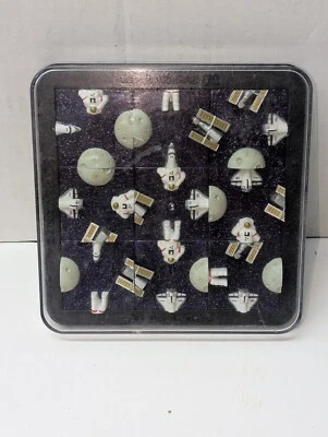 DaMert Vintage 2002 3D Squares Space Astronaut Shuttle Moon Plastic Puzzle Game - Image 1 of 3
