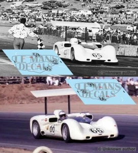 Decals Chaparral 2E Laguna Seca 1966 1:32 1:24 1:43 1:18 64 87 slot Hall calcas - Picture 1 of 3