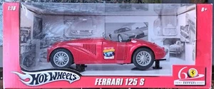 HOT WHEELS 60th ANNIVERSARY FERRARI 125 S 1:18 SCALE MODEL CAR BRAND NEW IN BOX! - Picture 1 of 4