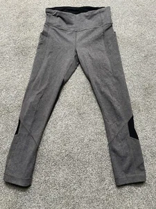 Lululemon Leggings Erwachsene 4 grau Pace Rival Crop 22 in Nähten aktiv Laufen - Bild 1 von 9