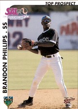 2000 South Atlantic League Top Prospect Multi-Ad #22 Brandon Phillips Raleigh NC