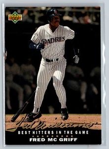 1992 Upper Deck #T8 Fred McGriff Ted Williams' Best San Diego Padres - Picture 1 of 2