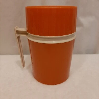 Termo Vintage Modelo 7002 Contenedor de Alimentos Fríos o Calientes Naranja 10 OZ  Retro Foto 1 de 4