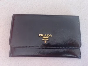 PRADA SAFFIANO BLACK CARD/PURSE - Picture 1 of 4