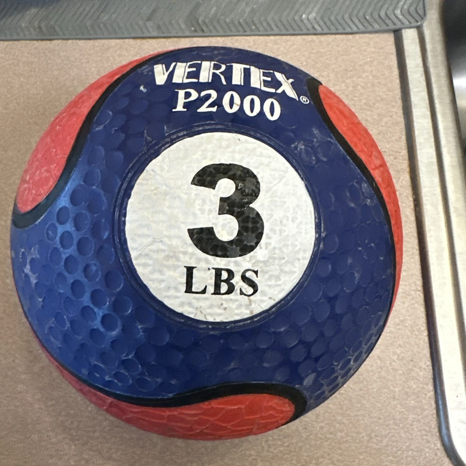 Balón medicinal de 3 libras Vertex P2000 rojo blanco negro ejercicio ajuste entrenamiento saludable Foto 1 de 3