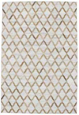 Modern Geometric Cowhide Patchwork Rug Leather Area Carpet Home Décor 4X6 ft - Image 1 of 4