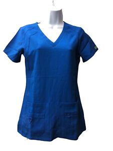 Med Couture Scrubs Top Activate V Neck Royal Blue Women’s Size XS Short Sleeve