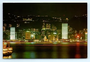 Hong Kong Postcard Hong Kong at Night 4x6 inches - Picture 1 of 2