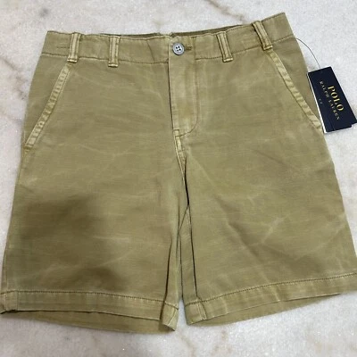 NEW Polo Ralph Lauren Boys Montauk Chino Shorts Beige Size 12 NWT - Image 1 of 4