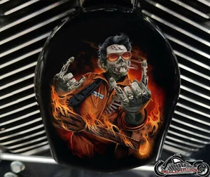 Harley Davidson Custom Horn cover Touring Dyna Softail Sportster M8 JOHNNY CASH - Picture 1 of 1