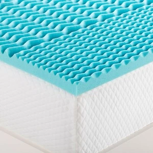 5 Zone Cool Blue Memory Foam Mattress Topper Orthopaedic Support Pain Relief - Picture 1 of 2