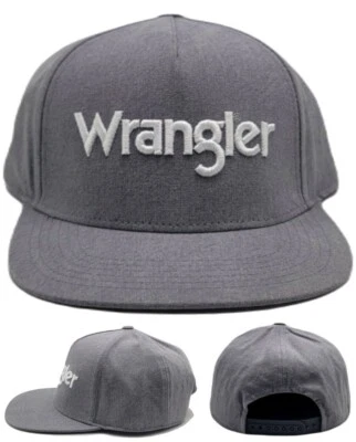 Gorra Wrangler Nueva Wordmark Logo Gris Snapback Era Foto 1 de 4
