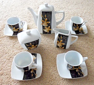 Orchid Design Tea Demitasse Set - Picture 1 of 6