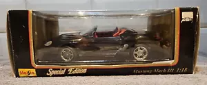 MAISTO 1:18 METAL FUNDIDO A PRESIÓN MUSTANG MACH III - Raro Negro - Imagen 1 de 12