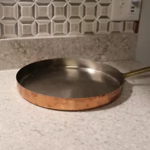VINTAGE PAUL REVERE LIMITED EDITION - COPPER PAN WITH BRASS HANDLE - 11.5“ PAN - Picture 1 of 10