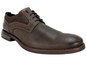 Rockport Herren Wynstin Einfache Zehe Oxford Dunkelbraun Leder Größe 10 Weite - Bild 1 von 6