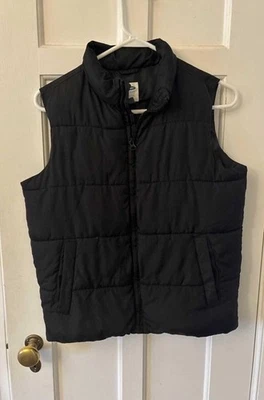 OLD NAVY Boy's Classic Size Large 10-12 Black Zip Up Puffer Puffy Vest - Image 1 of 3