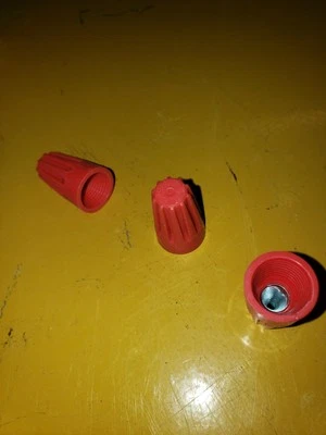 Quantity 100   Gardner Bender 18-8 WingGard Red Wire Nuts Twist On  #10-006  - Image 1 of 4