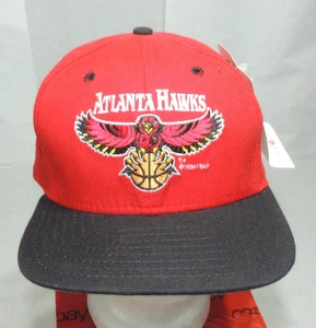 Vintage 90's Atlanta Hawks | New Era Dupont Visor | SnapBack Hat Made In USA NWT - Picture 1 of 15