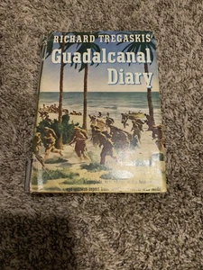 Richard Tregaskis GUADALCANAL DIARY Blue Ribbon 1943 film tie-in jacket - Picture 1 of 9