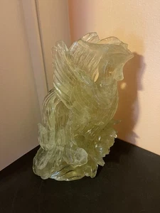 Cuarzo natural citrino o limón tallado a mano cristal tallado a mano talla de pájaro fénix 3+ libras - Imagen 1 de 8