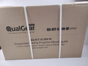 QualGear Pro-AV QG-KIT-S2-3IN-W Projector Mount Kit Accessory Suspended Ceiling - Picture 1 of 3
