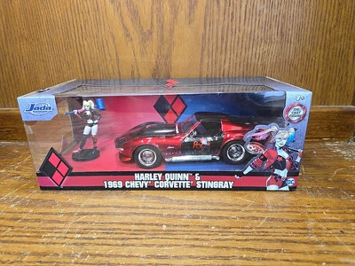 Jada Toys Hollywood Rides: Harley Quinn 1969 Chevy Corvette Stingray 1/24 Scale - Image 1 of 4