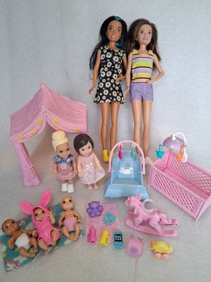 Barbie Skipper Babysitter Inc Muñecas Recién Nacido Bebé Niño Pequeño Lote Accesorios de Juego Foto 1 de 4