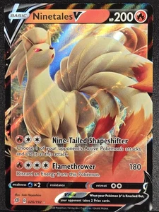Ninetales V 026/192 Swsh02: Rebel Clash Holo - Picture 1 of 2