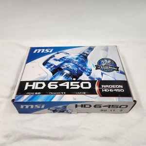 MSI Radeon HD 6450 2GB GDDR3 HDMI DVI GPU R6450-2GD3H/LP - Picture 1 of 10